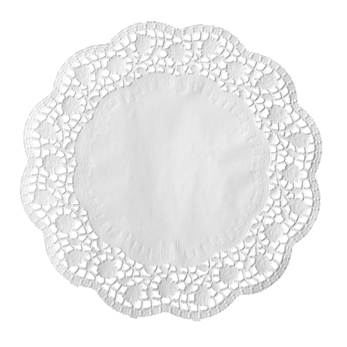 100 Tortenspitzen rund Ø 32 cm weiss