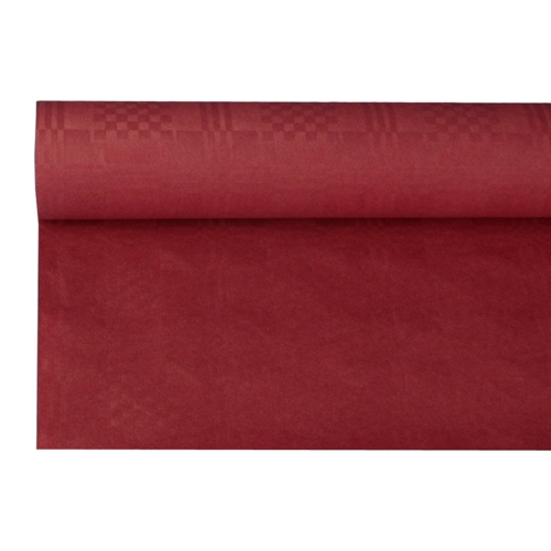 Papiertischtuch mit Damastprägung 8 m x 1,2 m bordeaux