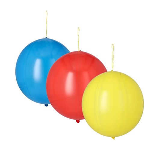 3 Punch Ballons Ø 40 cm farbig sortiert