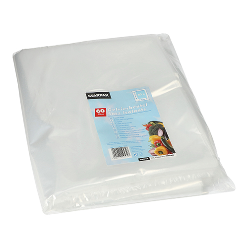 50 Gefrierbeutel, LDPE 60 L 90 cm x 50 cm transparent