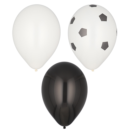 8 Luftballons Ø 29 cm farbig sortiert "Football"