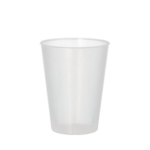 25 Mehrweg-Trinkbecher PP 0,2 L Ø 7,5 cm · 9,6 cm transluzent extra stabil