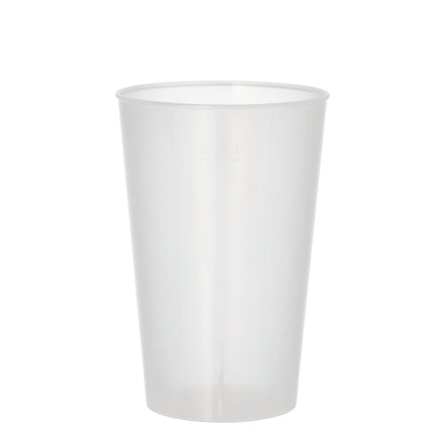 15 Mehrweg-Trinkbecher PP 0,3 L Ø 8 cm · 11,7 cm transluzent extra stabil