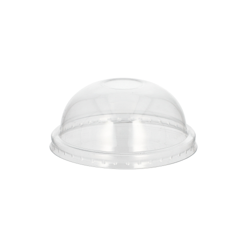 25 Dom-Deckel für Suppenbecher PET rund Ø 9,8 cm · 4 cm transparent