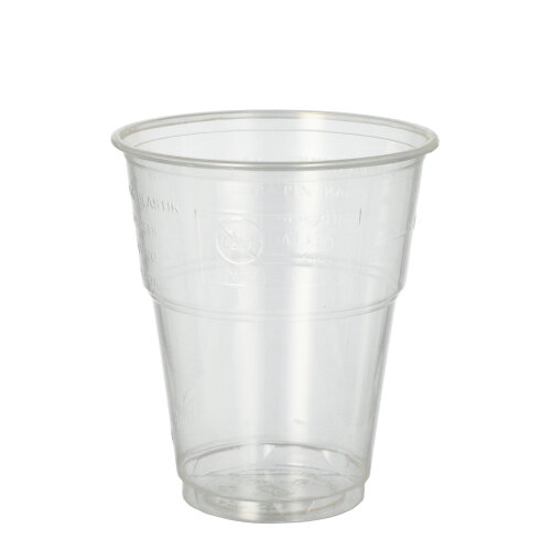 25 Kaltgetränkebecher, PLA "pure" 0,3 L Ø 9,5 cm · 11 cm glasklar mit Schaumrand