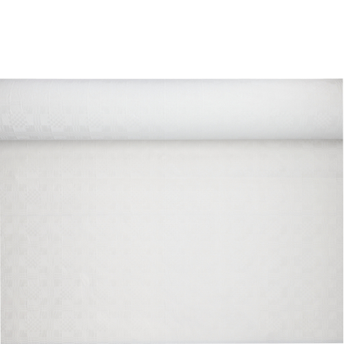 Papiertischtuch mit Damastprägung 50 m x 1,2 m weiss