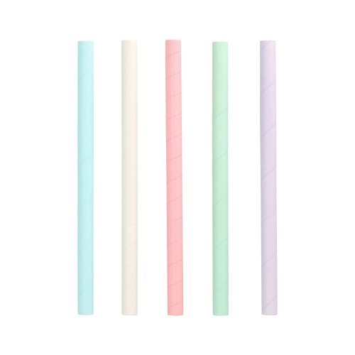 200 Bubble Tea Halme Papier Ø 12 mm · 20 cm farbig sortiert
