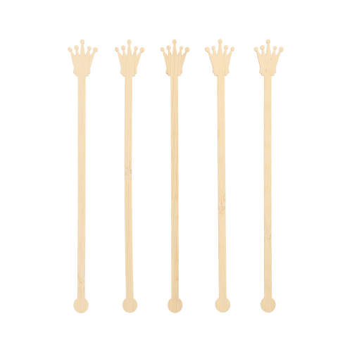 100 Getränke-Quirle, Bambus "pure" 20 cm "Crown"