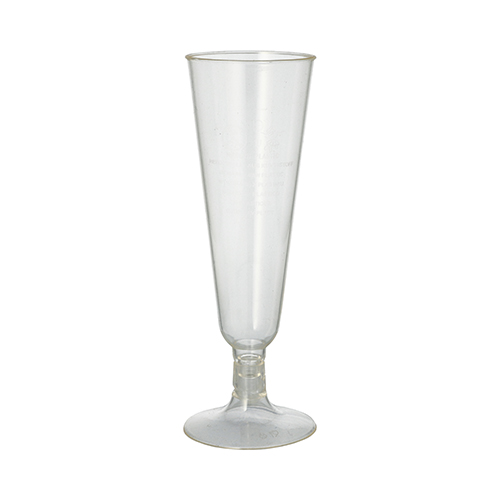 6 Stiel-Gläser für Sekt, PLA "pure" 0,1 L Ø 5,5 cm · 16,5 cm glasklar mit glasklarem Fuß