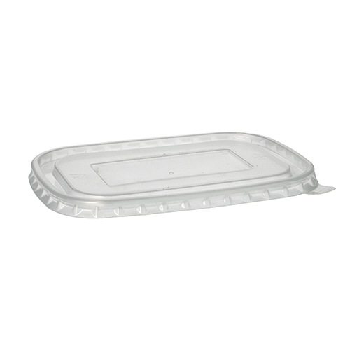 25 Deckel für Verpackungsbecher, PP rechteckig 1 cm x 17,1 cm x 12 cm transparent