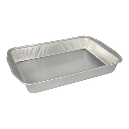 5 Bratschalen, Alu eckig 3,15 L 5 cm x 25 cm x 36,6 cm silber