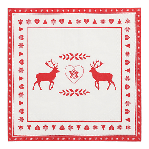 20 Servietten, 3-lagig 1/4-Falz 40 cm x 40 cm "Rennes"
