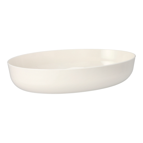 10 Mehrweg-Schalen oval 2400 ml 6,5 cm x 19,5 cm x 30,5 cm weiss "Cella"