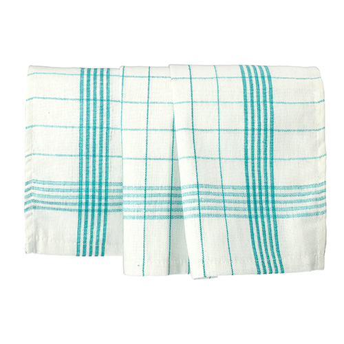 10 Geschirrtücher 70 cm x 50 cm weiss/blau "Baumwolle"