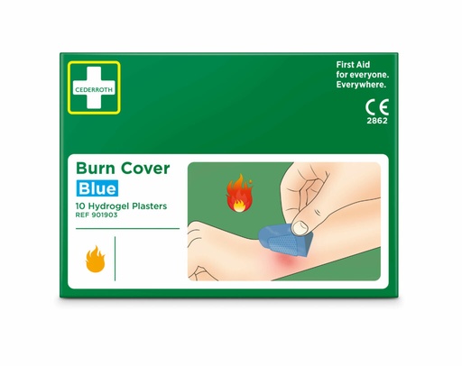 10 "Cederroth" Burn Cover, Hydrogelplaster 74 mm x 45 mm