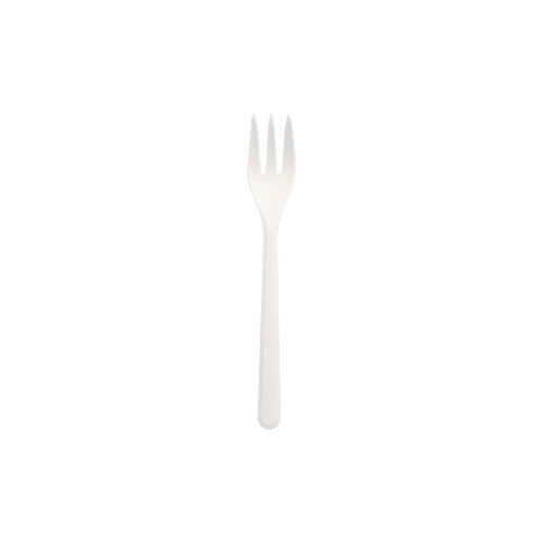 50 "Circulware" Mehrweg-Snackgabeln PP-MF 13 cm weiss extra stabil