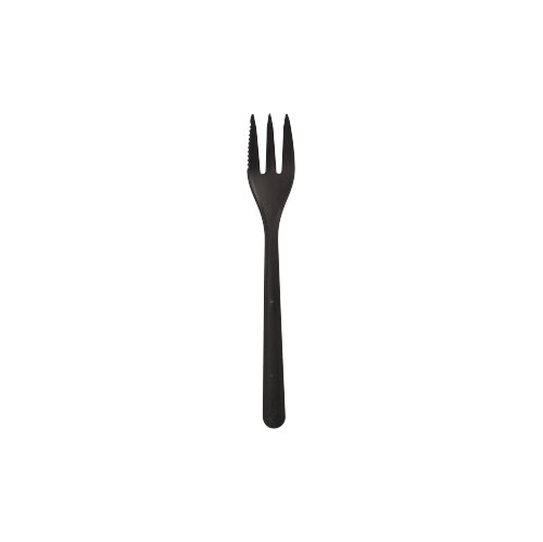 50 "Circulware" Mehrweg-Snackgabeln PP-MF 13 cm schwarz extra stabil