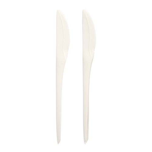 50 Messer "Folia" C-PLA 19 cm weiss