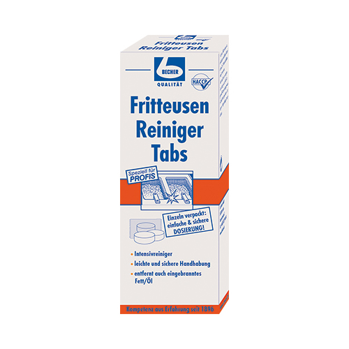 12 "Dr. Becher" Fritteusen Reiniger Tabs weiss