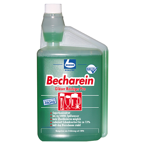 "Dr. Becher" Becharein Gläserreiniger Pro 1 L grün in Dosierflasche