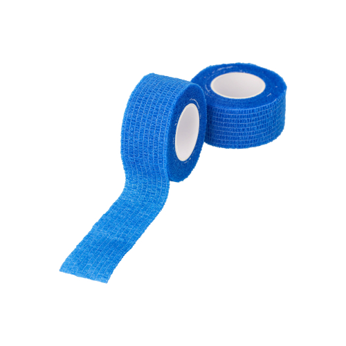 2 Rollen Pflaster / Bandagen selbsthaftend 5 m x 2,5 cm blau