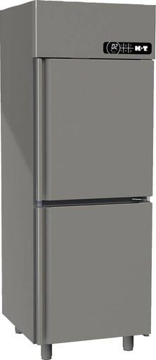 K+T Umluftkühlschrank GN 2/1, mit 2 halben CNS-Türen, Zentralkühlung